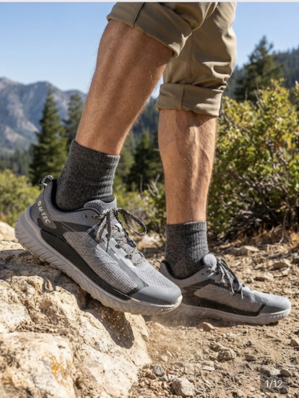 HI-TEC Men's Castle Rock Microchip Hiking Trail Sneakers Size 11 NWOT